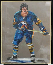 1976 NHL JERRY KORAB BUFFALO SABRES HOCKEY ORIGINAL WARREN PRATT PAINTING