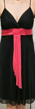 LADIES TEENS Sz 10 BLACK / HOT PINK SPECIAL OCCASION DRESSY DRESS by STUDIO 1940