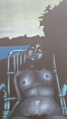 Paul Wunderlich - Original Lithografie Twilight Akt im Rohrsessel 1971 signiert - Bild 2 von 5