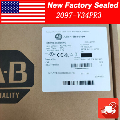 Allen Bradley 2097-V34PR3 Kinetix 300 Servo Driver New Factory Sealed 2097V34PR3