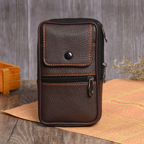 Funda tipo billetera con cinturón de cintura para teléfono Funda con clip Bolso de cuero PU - Imagen 6 de 12
