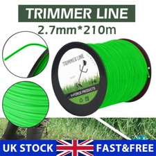 Commercial Use Trimmer Line 2.7mm*210m Mowing Whipper Snipper Cord Green 0.06 per metre