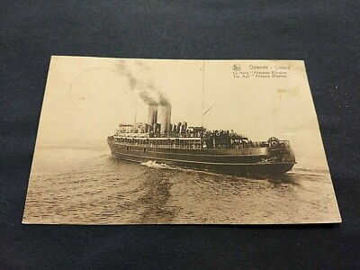 KAPPYS BELGIUM POSTCARD 1928 THE MAIL PRINCESS ELISABETH BELGIUM TO US  CS1111