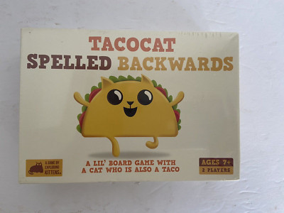 Tacocat Spelled Backwards Board Game Exploding Kittens 2020 NEW SEALED