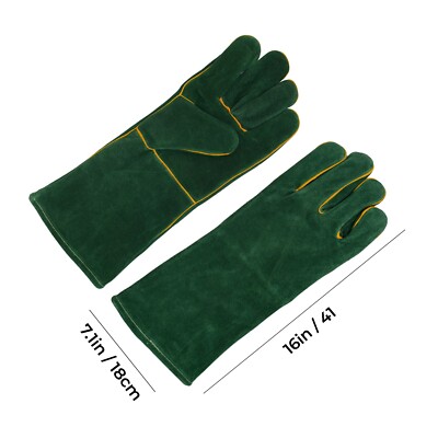 (5X) 16'' Welding Gloves TIG MIG Heat Resistant Cow Split Leather BBQ Cooking