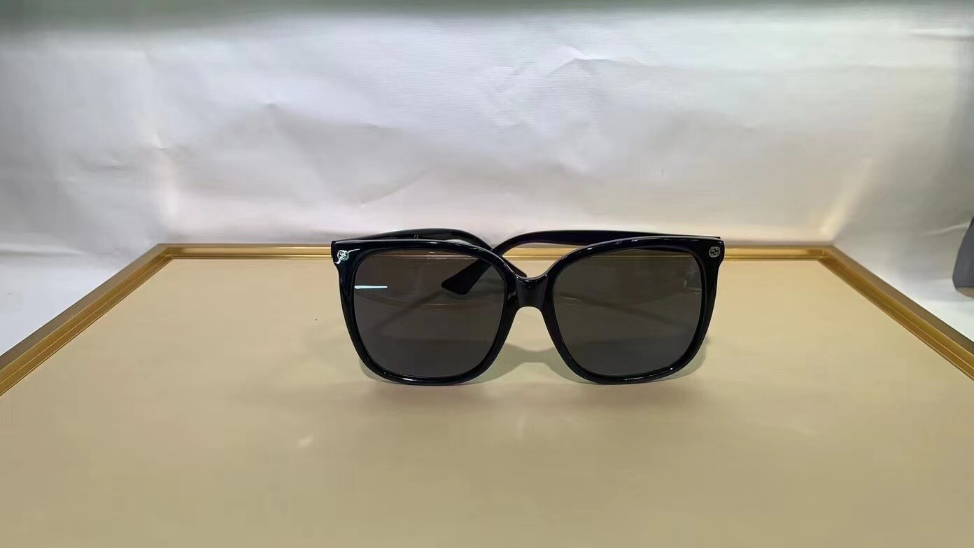 Authentic GUCCI GG0022S 001 Black Cat Eye Sunglasses 57mm for Women