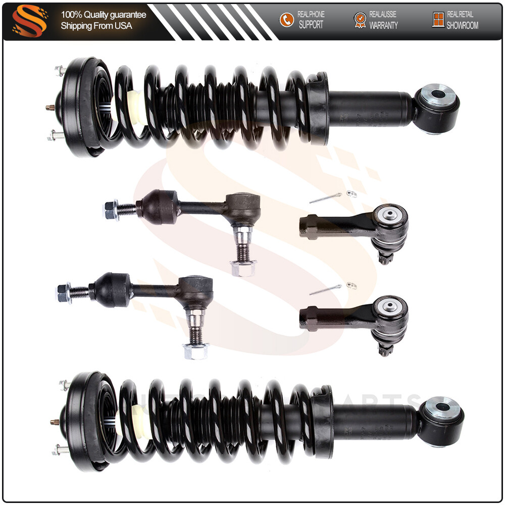 04-05 Ford F-150 2WD Front Suspension Kit with Struts, Springs, Sway Bar Links & Tie Rods