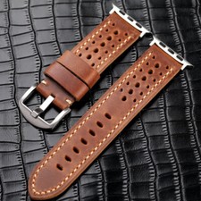 Cowhide Leather Band Strap For Apple Watch Ultra 3 49mm Series 11 10 9 8 45/46mm