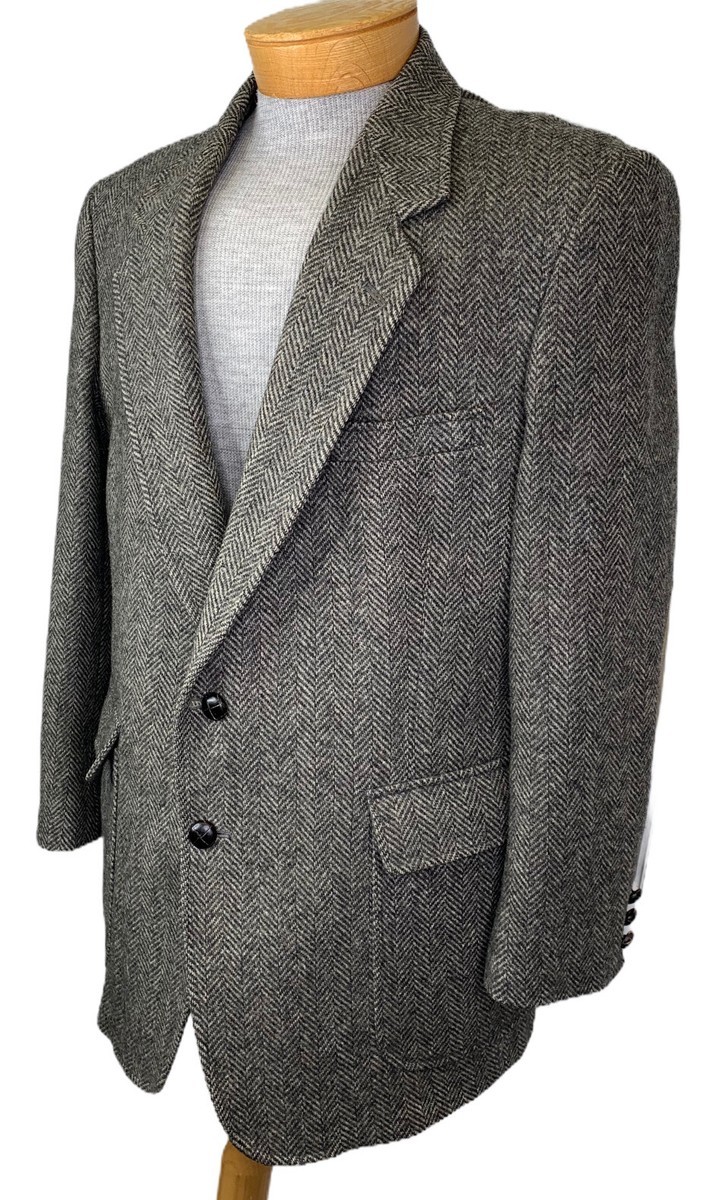 Arnie II Wool Tweed Blazer Sport Coat Jacket 44 R Herringbone