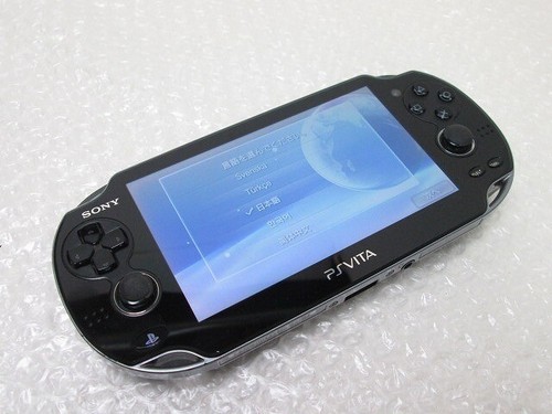 SONY PSvita PlayStationVita PCH-1000 corpo nero cristallo solo dal Giappone F/S