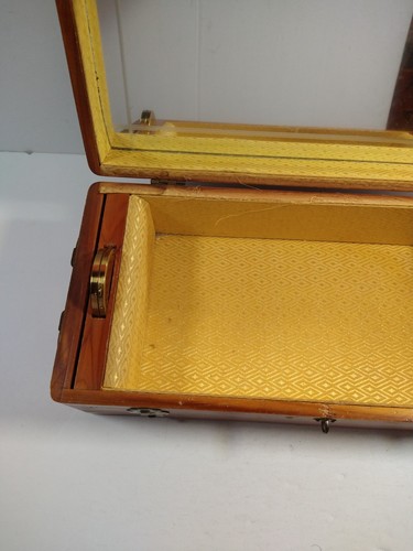 Caja de tocador de madera vintage para joyería/maquillaje Pilliod ~ peine de perfume en polvo - Imagen 14 de 24