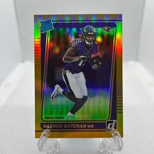Rashod Bateman 2021 Donruss Premium Press Proof Holo Gold Rated Rookie RC #265