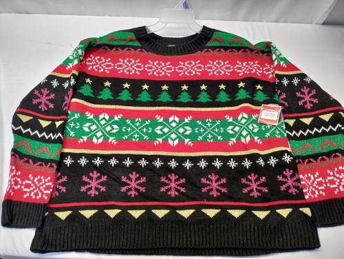 Holiday Time Women's Fair Isle Ugly Christmas Sweater Regula and Plus Size Avail - Bild 3 von 9