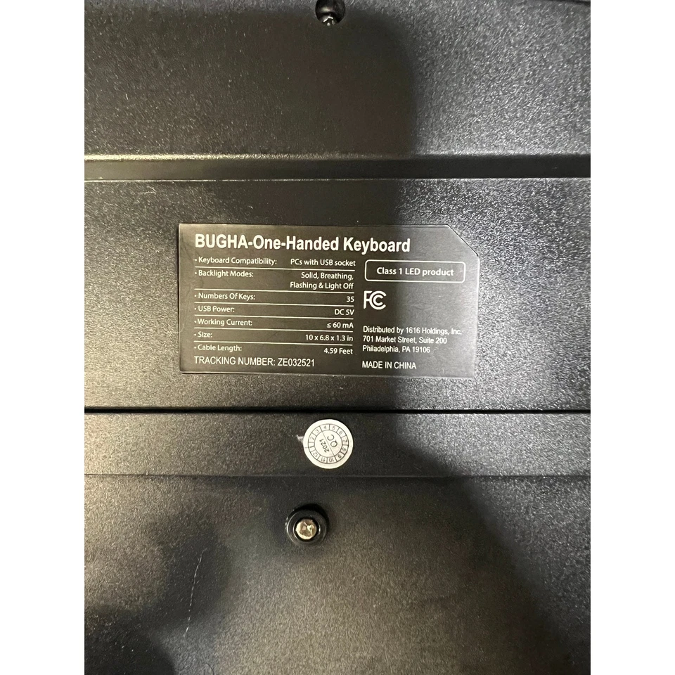 Bugha One Handed Keyboard LED Gaming For PC Light Modes - Tested Working - Image 3 of 3