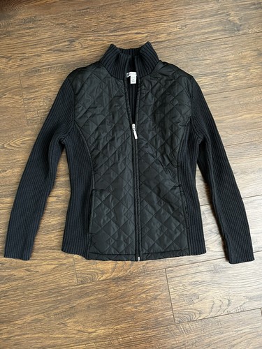 RIBBED ZIP FRONT SWEATER JACKET 