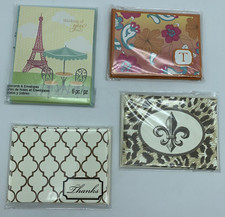 Lot of 4 Packs Miscellaneous Notecards with Envelopes 24 Total Sealed