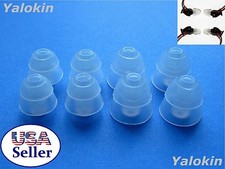4S/4L Clear Double Flange Replacement Eartips buds gels for Sennheiser Momentum