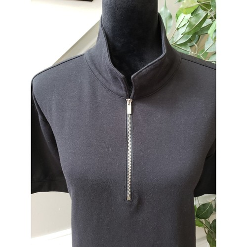INC International Concepts Top Blouse Women's 2XL Black Short Sleeve Quarter Zip - Picture 2 of 12