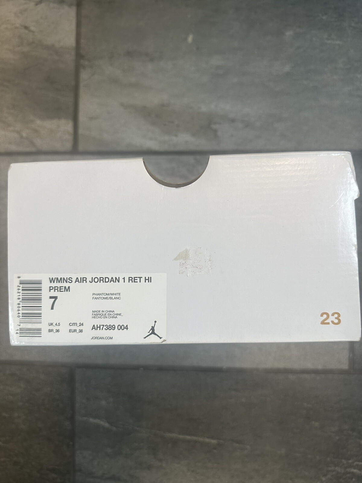 Nike Air Jordan 1 Retro High Phantom Snakeskin Womens Size 7 Half Box image 4