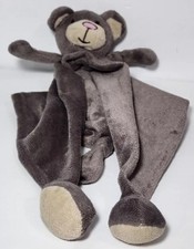 Bear Lovey w 2 Feet Brown Bear Pink Nose Security Blanket Unbranded 21  HTF EUC