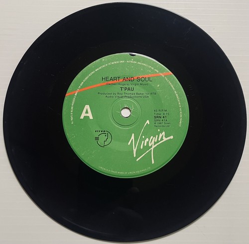 T’PAU Heart And Soul Vinyl Record 7” 45 RPM SRN 41 Virgin Records 1987 Original - Picture 8 of 24