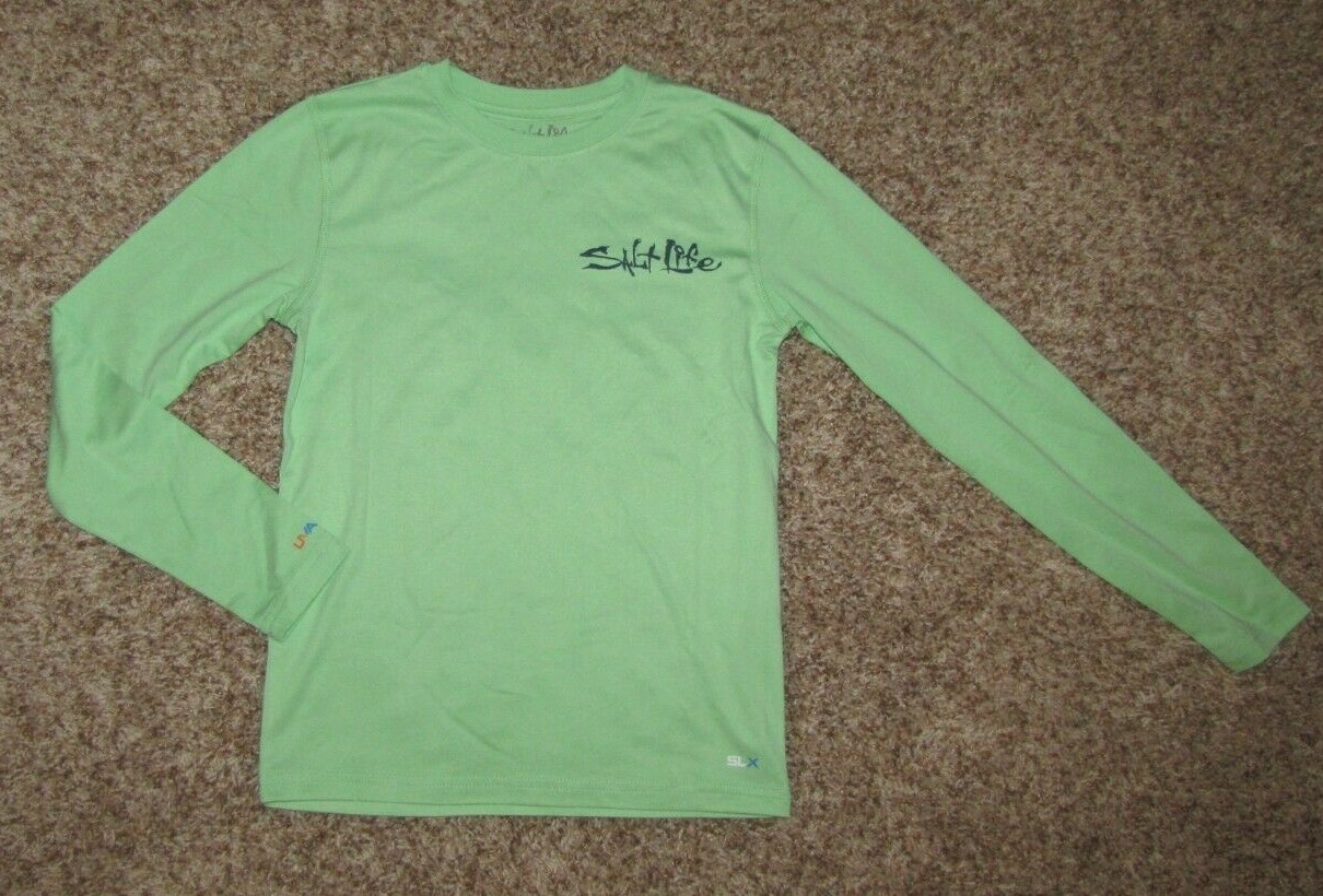 Salt Life UVAPOR Shirt Youth Boy's Long Sleeve Shark XS eBay
