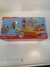 Casdon Cash Register Roleplay Toy Shopping Till Set Working Calculator Scanner