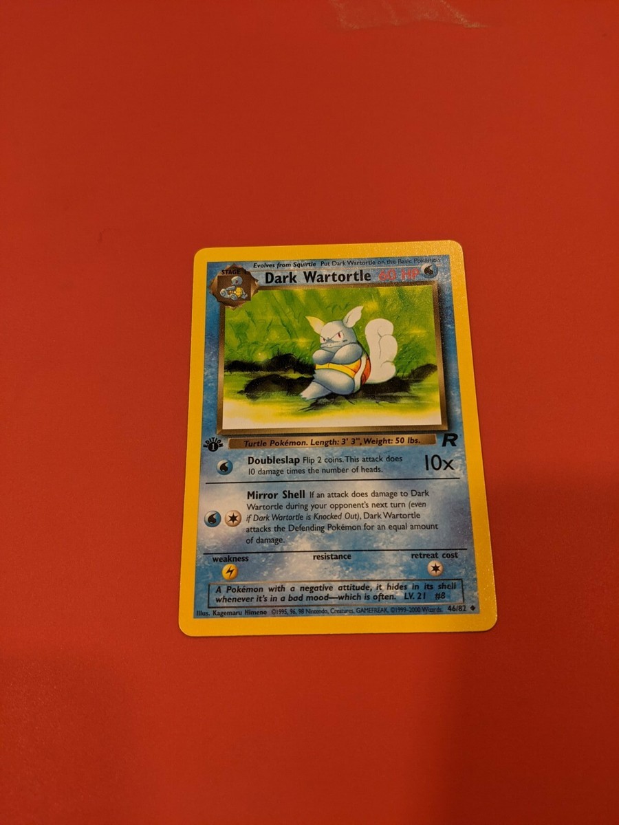 1995 dark wartortle pokemon card value - 1st Edition If you purchase a listing thats sold as a lot it may come in snap cases or sealed in a team bag can anyone tell me the