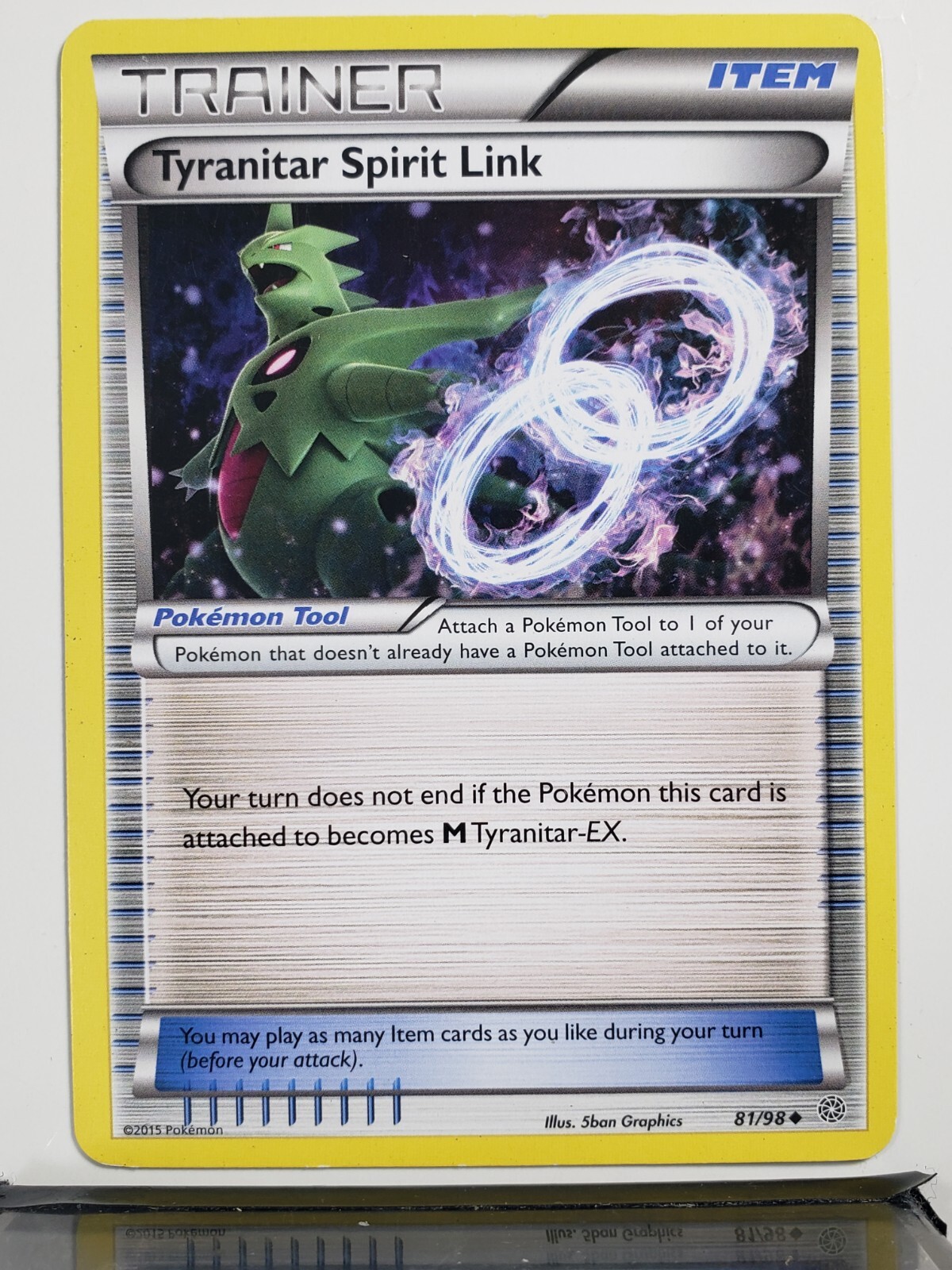 Tyranitar Spirit Link 81/98 LP XY Ancient Origins Pokemon Card $2 Flat Shipping