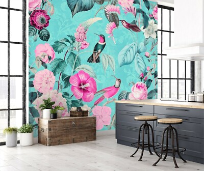 3D Hummingbirds Paradise A42 Wallpaper Wall Mural Self-adhesive Andrea haase Zoe