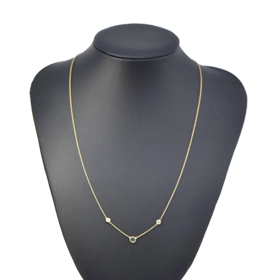 Collar De Oro Amarillo De 18K Con Diamantes Y Esmeraldas Tiffany & Co - Imagen 4 de 4