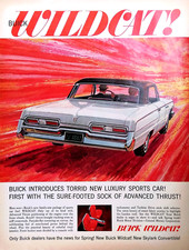 1962 Buick Classic Car Print Ad Buick Wildcat New Luxury Sports Car 10x13.5 1962 Buick Classic Car Print Ad Buick Wildcat New Luxury Sports Car 10x13.5