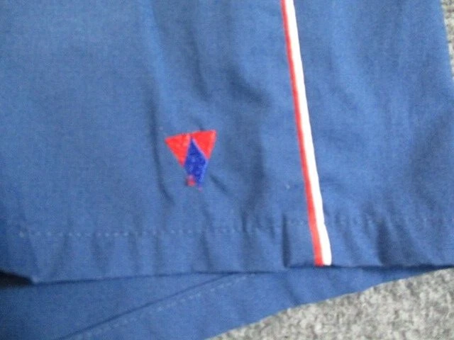 Traje de baño vintage Jantzen para hombre 40 azul a rayas laterales años 80 forrado EE. UU. Foto 3 de 4