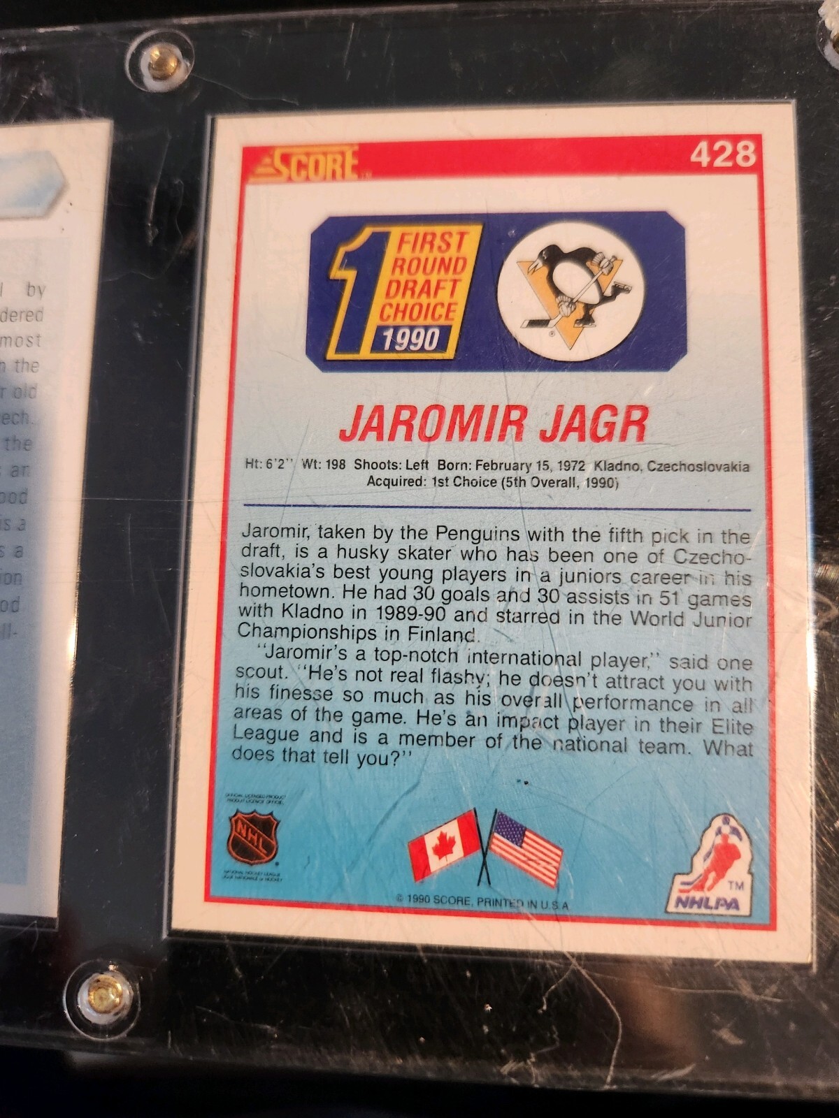 3 Card Plaque Jaromir Jagr Hockey Cards Rookie Cards screw down case eBay