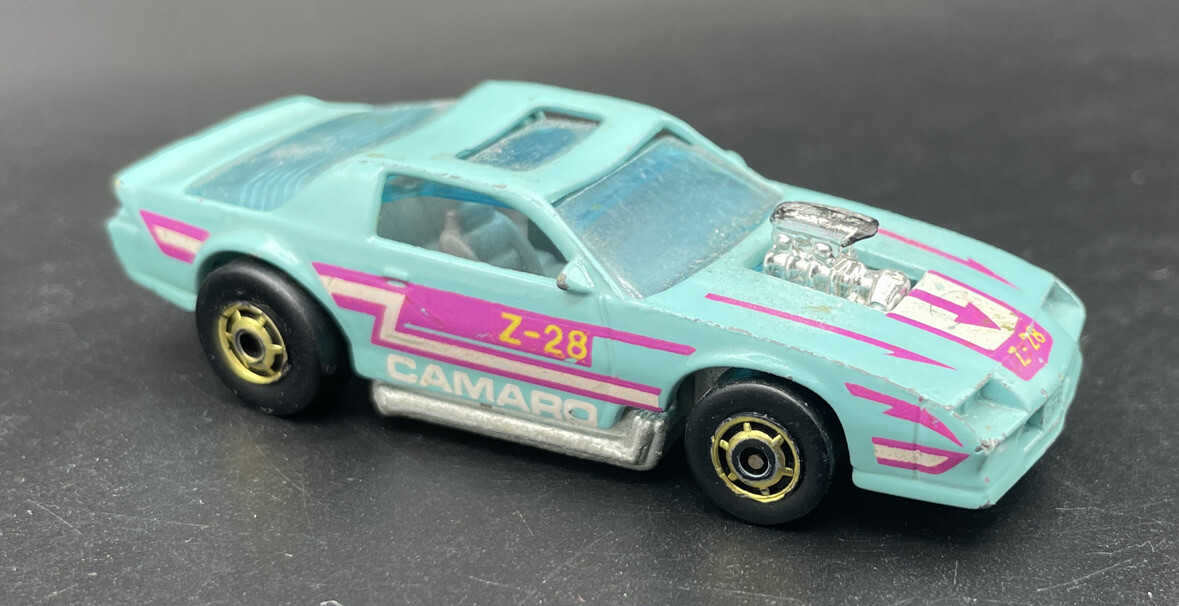 HOT WHEELS - 74 BLOWN CAMARO Z-28 - MALAYSIA 1983 - TURQUOISE