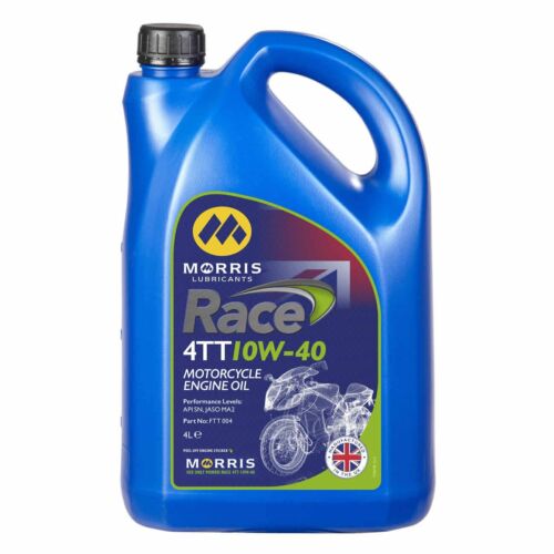 Morris Lubricants Race 4 TT, 2 x 4 Litre Fully Synthetic Engine Oil.10W/40  New( - Picture 1 of 1