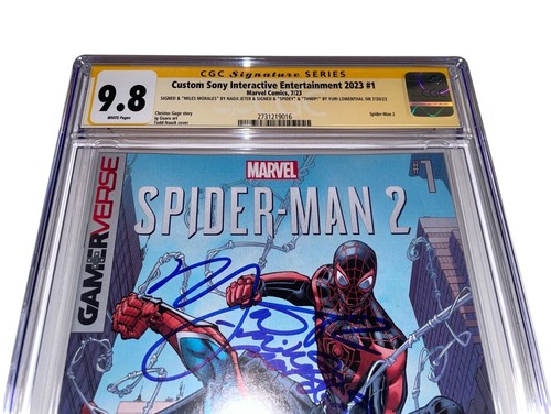 Yuri Lowenthal & Nadji Jeter CGC SS 9.8 Spider-Man 2 #1 NM/M Variant Comic - Picture 2 of 5