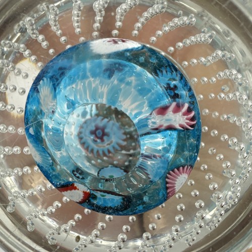MCM Millefiori Bullicante Bubble Art Glass Knob Paperweight Unmarked Murano (?) - Picture 7 of 12