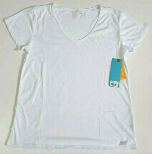 NB Dry V Neck Performance Shirt White 