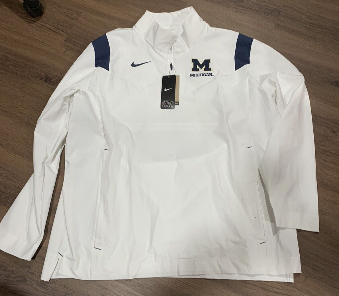 Nike Michigan Wolverines Football On-Field Sideline 1/4 Zip Jacket