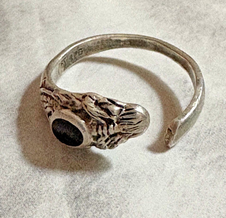 Sterling Silver Adjustable Snake Open Ring Size 7… - image 4