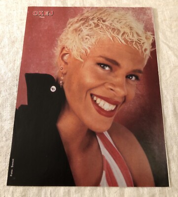 ジャスミンメイページ YAZZ 1988 Yasmin Evans Clipping Poster Swedish Music magazine Okej