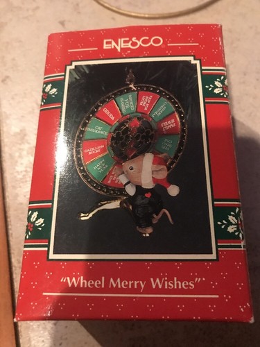 ENESCO CHRISTMAS ORNAMENT:WHEEL MERRY WISHES:CASINO SERIES #5 ROULETTE WHEEL NEW - Picture 7 of 7