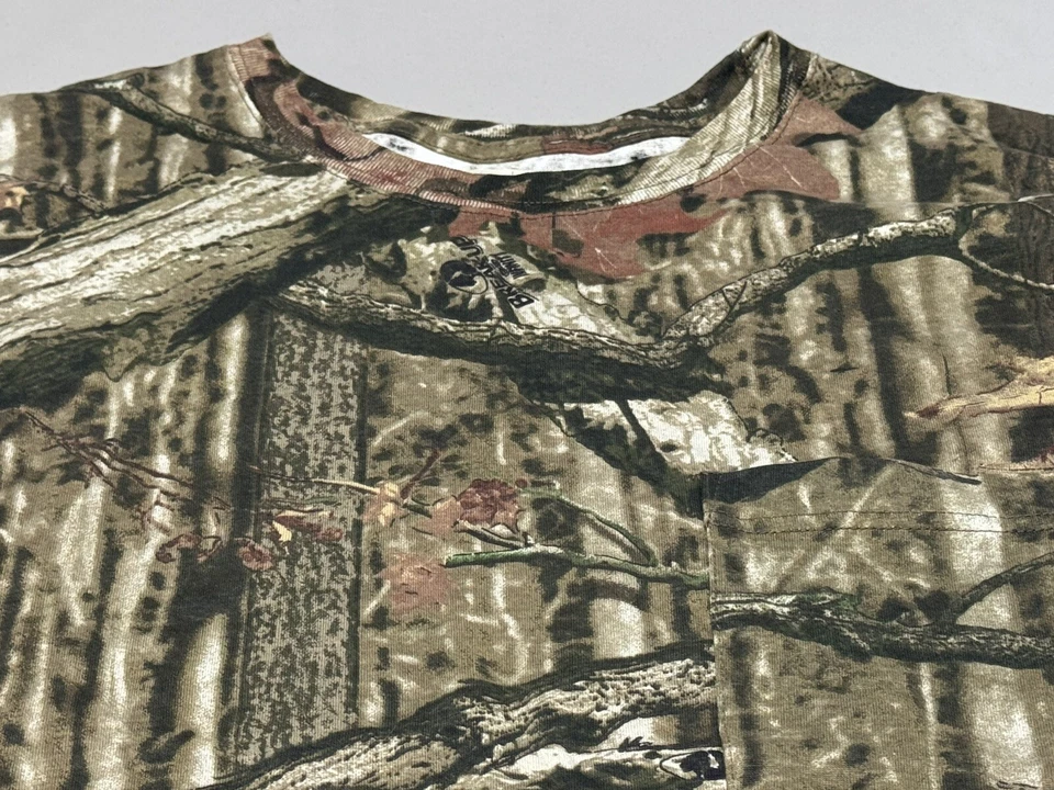New Berne Outdoor Mossy Oak Camo Mens Shirt LS Shirt Longshot Pocket Size 2X Reg - Image 2 of 4