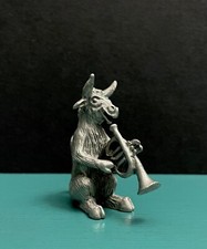 Statuina Hudson corna di peltro toro mucca tromba banda da marcia fattoria animale mascotte