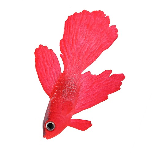 Aquarium Decoration Funny Artificial Silicone Small Fish Fish Tank Ornament Red - Picture 3 of 12