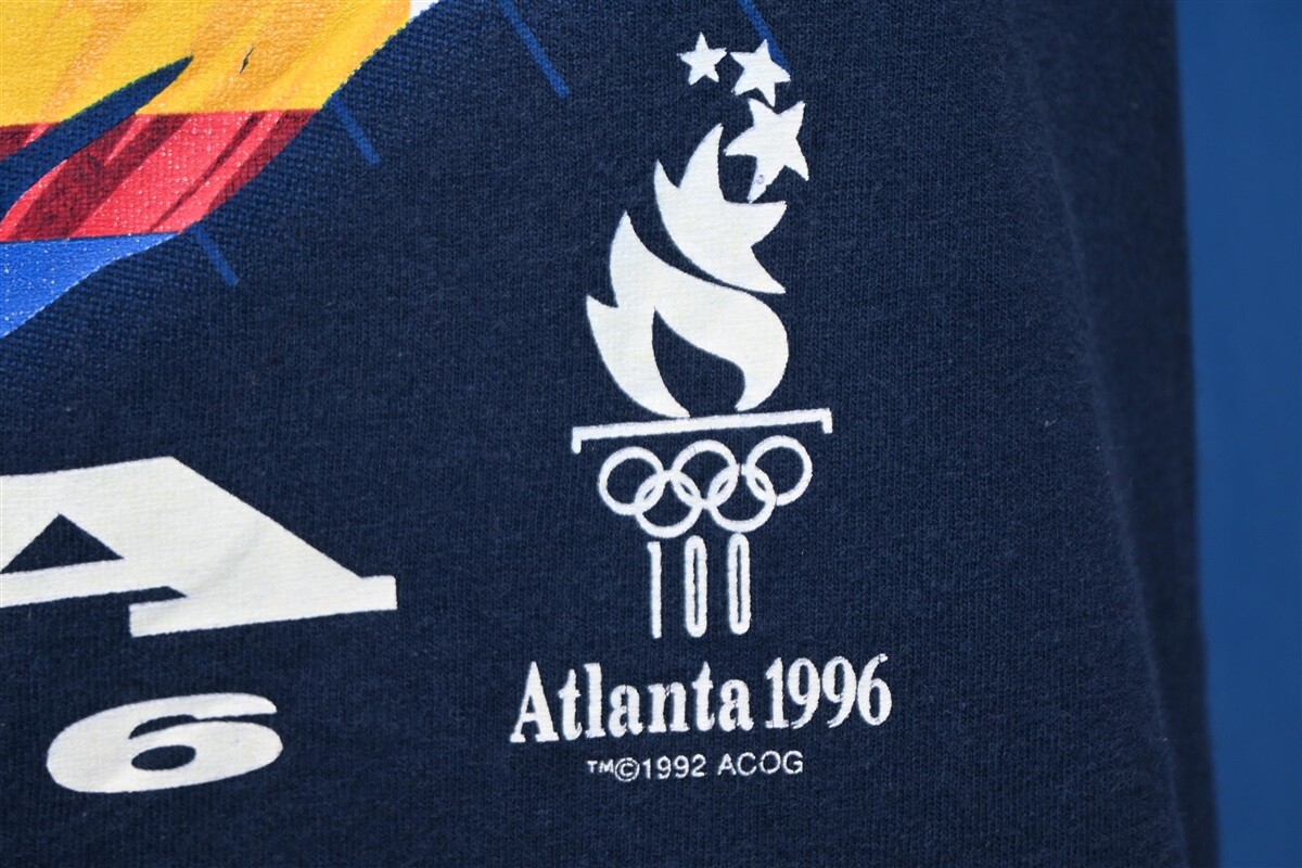 vtg 90s XXVI OLYMPIAD ATLANTA 1996 USA SUMMER GAMES FLAGS t