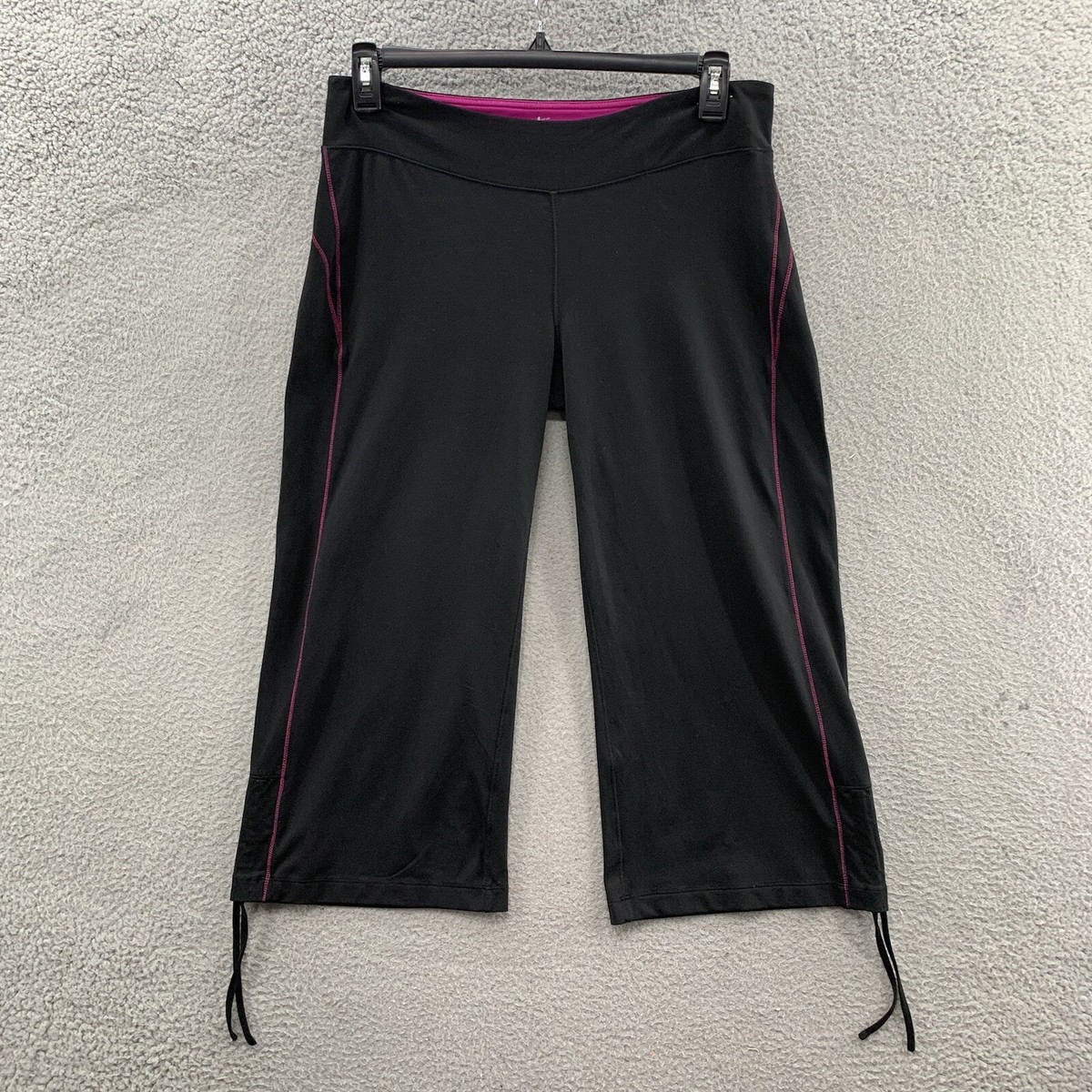 Alo Yoga Pants Cool Fit Black Cropped Straight Leg Leggings Air