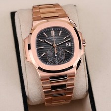 Patek Philippe Nautilus 5980-1R DISCONTINUED 40mm Rose Gold Black Dial Full Set 9