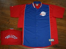 Baltimore Bullets Shooting Warm-up Snap Jacket Men 2XL Vtg Washington Wizards